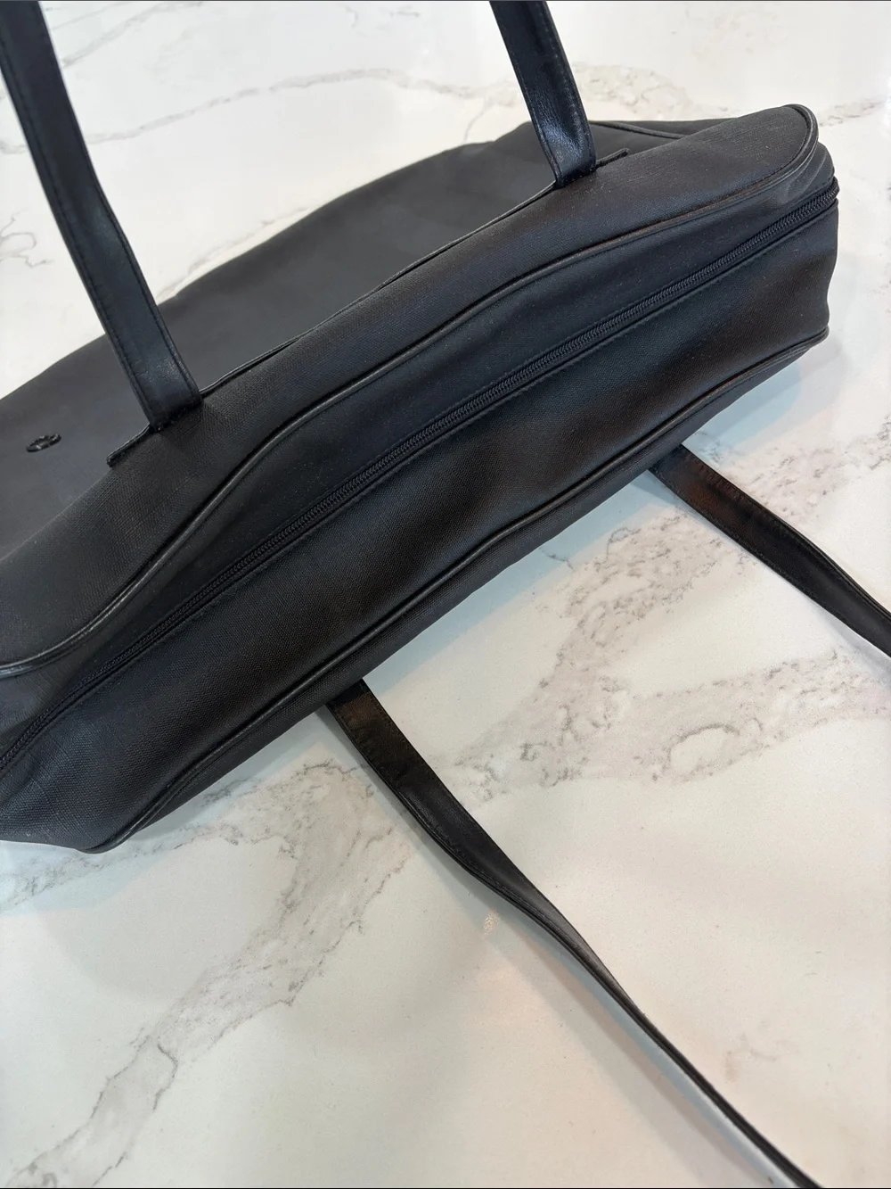 Oscar de la Renta Black Laptop Tote Bag